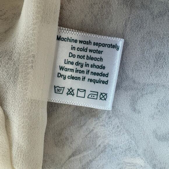 Roller Rabbit Floral Print Boho V-Neck Long Sleeve Tassel Mini Dress Small - Picture 11 of 11